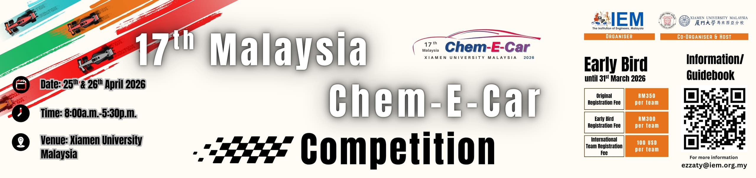 17th  Malaysia Chem-E-Car main Banner
